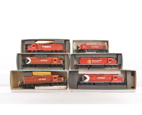 American HO Gauge Diesel Locomotives Canadian Pacific by Athearn,  all in Athearn boxes, SD-40 examples, 5415 (packaged hand 