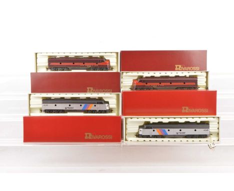 Rivarossi H0 Gauge Archive collection 1941 Gulf Mobile & Ohio and 1941 New Jersey Transit EMD E-8 Diesel Locomotives and Dumm