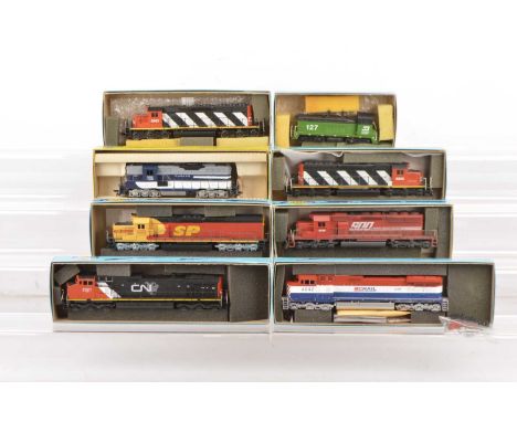 American HO Gauge Diesel Locomotives  by Athearn,  all in Athearn boxes, C44 examples Canadian National 2521in black/red/whit