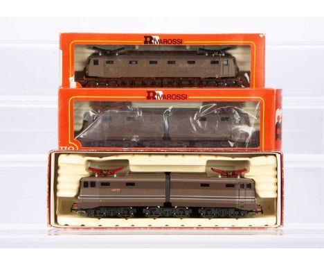 Rivarossi HO Gauge Italian Electric Locomotives (3), three boxed examples, all in FS two tone brown livery, 1470 E 645 080 ar