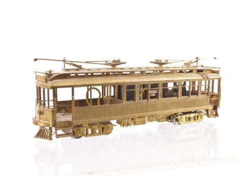 E Suydam & Co H0 Gauge Pacific Electric Medium Five Wood Inter Urban Coach Model No 530,  made by Orion, Japan, unpainted, le
