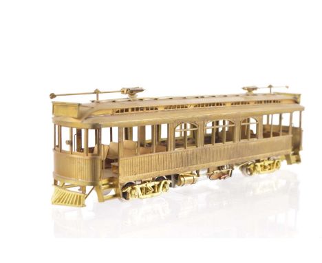 E Suydam & Co H0 Gauge Pacific Electric 414 Powered Niles-Calif Suburban Coach Model No 414, made in Japan, unpainted, with l