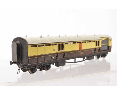 Lawrence Scale Models kit-built 4mm Finescale GWR bogie Royal Mail 'GR' Travelling Post Office no 808,  built and painted to 