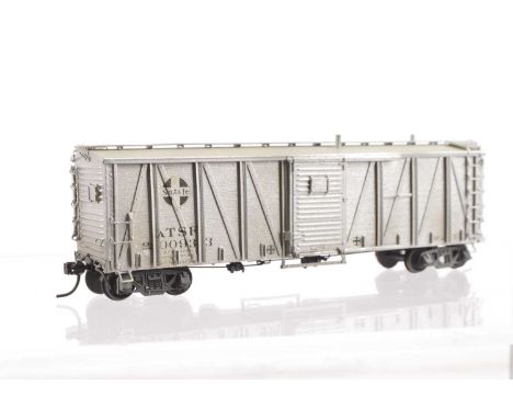 Pecos River Brass H0 Gauge BX-6 Box Car No 2104, made by Hyodong, Korea, custom painted and weathered to good standard, with 