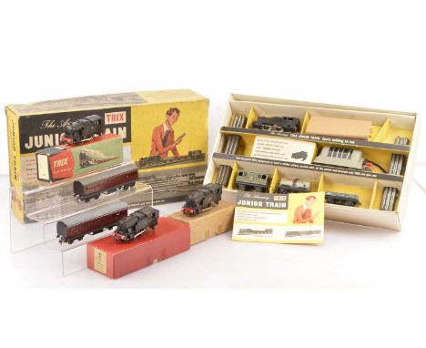 A boxed TTR 00 Gauge 6v DC 'Junior' electric Goods Train Set and additional locomotives, Set N0. 205, containing BR black 0-4