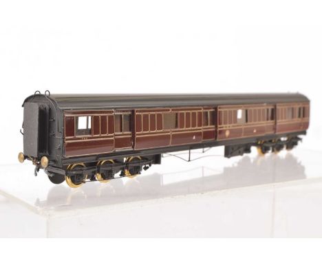 Lawrence Scale Models kit-built 4mm Finescale GWR 12-wheel 70' Newspaper Van,  built and painted to high standard,, professio