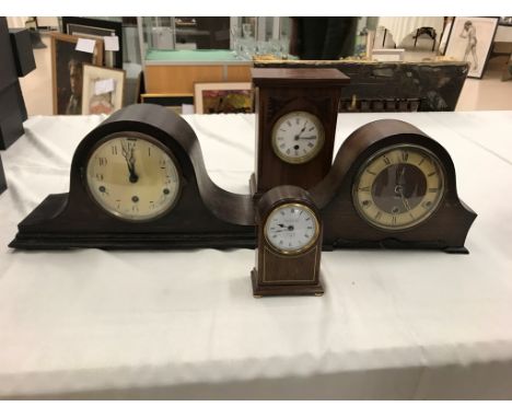 Four vintage clocks