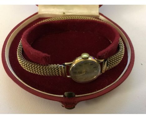 A ladies boxed vintage gold-cased Omega