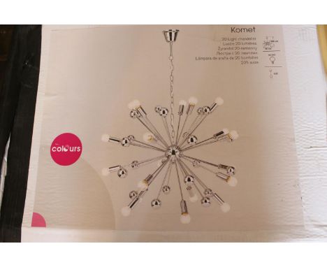 Modern Boxed ' Komet ' 20 Light Chandelier 