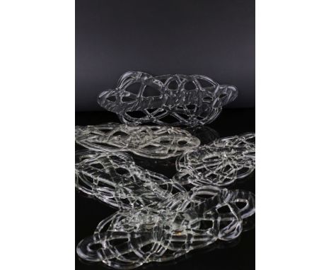Hanging Glass Chandelier comprising Twenty Two Pierced Glass Panels 