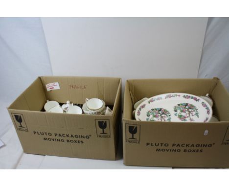 A large collection of ceramic tableware to include Coalport and Wedgewood examples. 