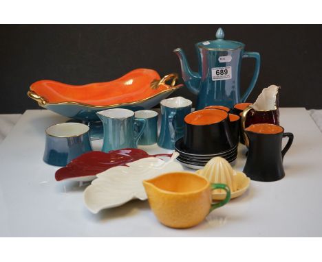 Collection of Carltonware including Part Blue Glazed Coffee Set, Rouge Royale Milk Jug, Lemon Squeezer, etc 