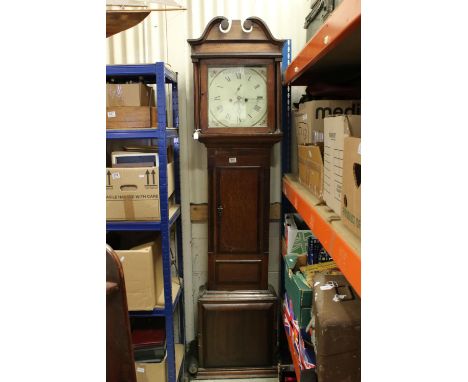 A 19th century oak cased two train longcase clock with  8 day movement Evans and sons  of Shrewsbury. 