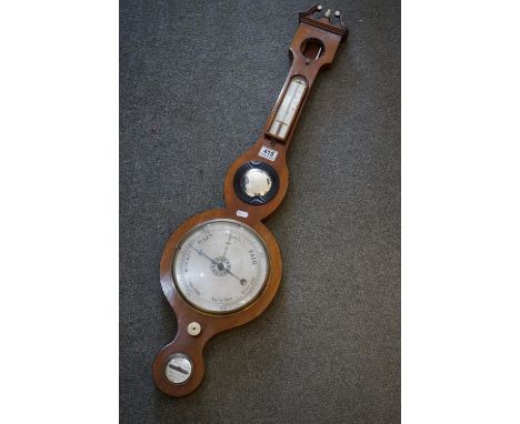 Antique mahogany Banjo Barometer. 