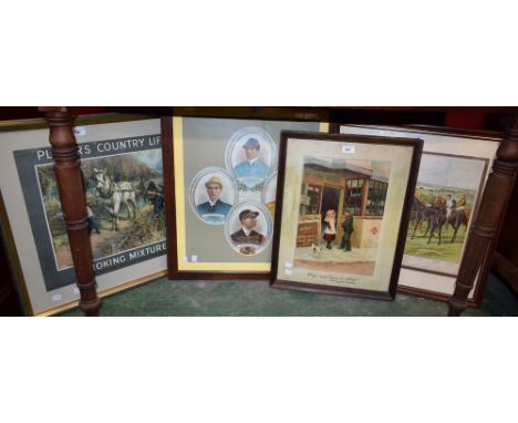 Advertising - a late 19th/early 20th century lithograph, Father Says "Must be Wills's" 38cm x 27cm, another, Players Country 