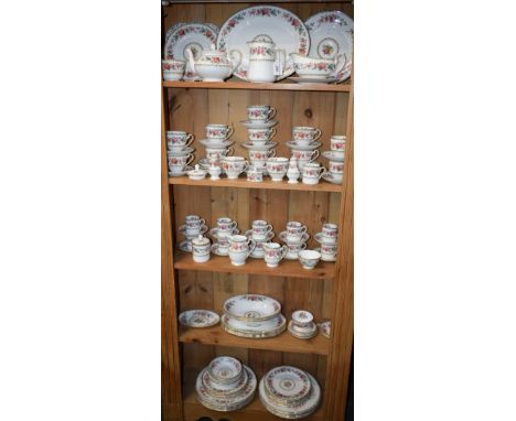 A Royal Grafton Malvern pattern part dinner and tea service, comprising dinner plates, salad plates, side plates, oval plates