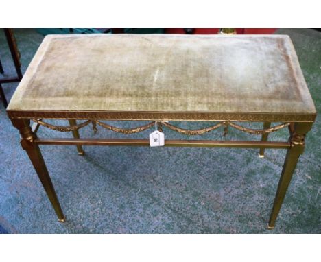 A Louis XVI design music stool, 65cm wide
