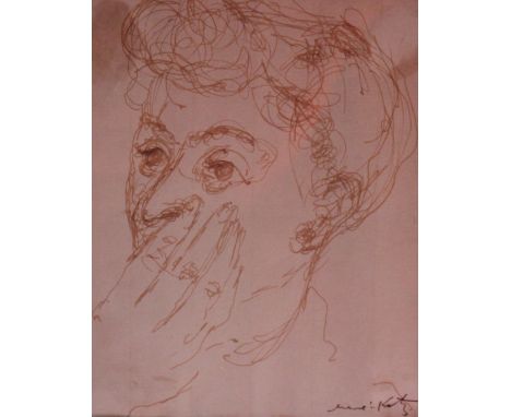 Mane Katz (French, 1894-1962)Portrait of a ladyPen drawingSigned lower right 17.5cm x 14cm 