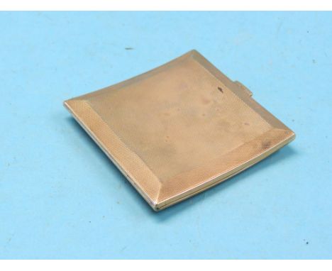An engine-turned 9ct. gold cigarette case, Chester 1930, 92.8 grams