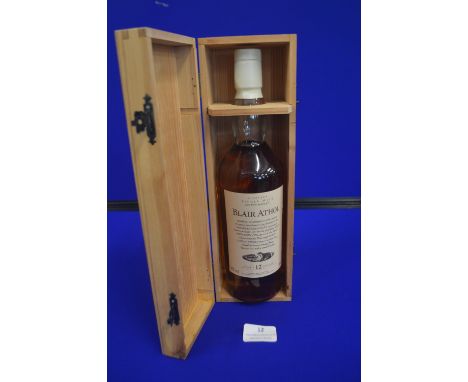 Blair Athol 12 Year Old Single Malt Scotch Whisky with Wooden Presentation Case