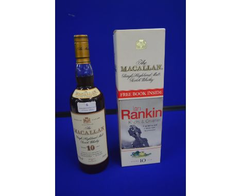 The Macallan 10 Year Old Single Malt Scotch Whisky with Presentation Ian Ranking Book and Box