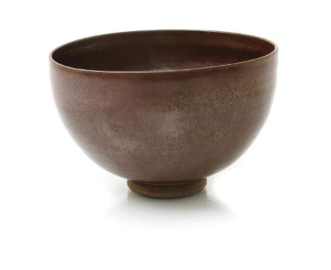 ‡ William Staite Murray (1881-1962) a footed stoneware bowl, covered with a deep iron rich glaze to the foot, impressed penta