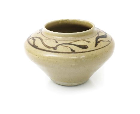 ‡ William Staite Murray (1881-1962) a stoneware vase dated 1924, compressed form with collar rim, covered to the foot with a 