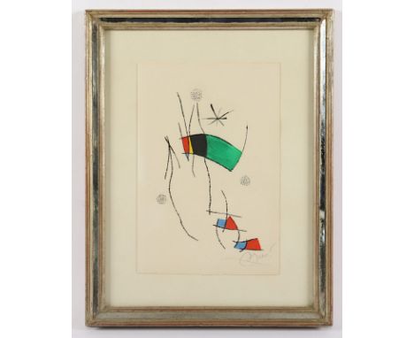 Miro, Joan, Arbeit aus der Folge: "Spirale", Original-Farblithografie, 29 x 18, handsigniert, 1979, R. 
