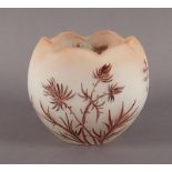 Kugelvase, Glas, Vessier, Nancy, um 1920