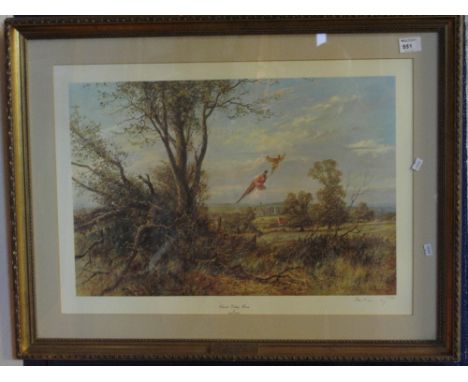 After Alan Fearnley, 'Church Valley Farm', a limited edition coloured print, signed in pencil.  Framed and glazed.