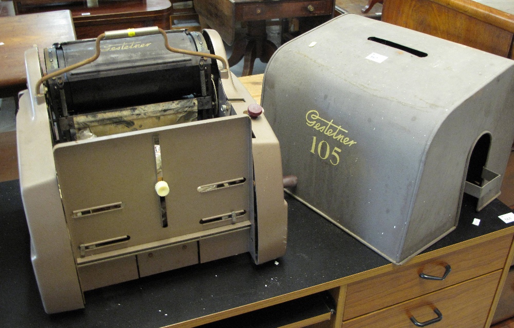 Gestetner 105 vintage stencil duplicating machine with various printing