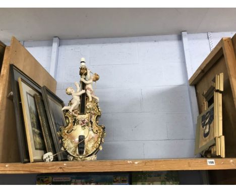 Various pictures and a lamp