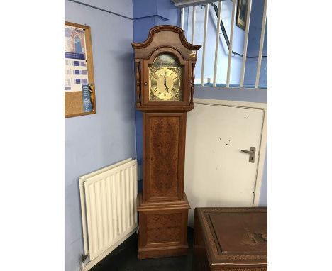 A modern walnut cased Grandmother clock