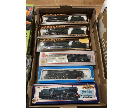 00' gauge model engines, three 'Mainline' Airfix, Lima and Bachmann (6)