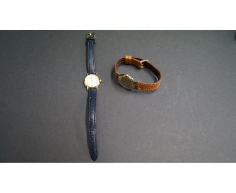 A cased Rotary ladies quartz wristwatch and a vintage Rotary gentleman's wristwatch.