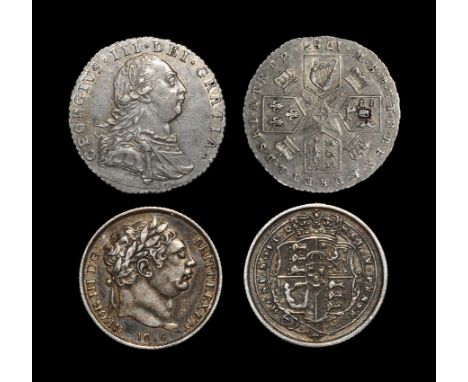 "Dated 1787 and 1816 AD. First type. Obv: profile bust with GEORGIVS III DEI GRATIA legend. Rev: crucifrom arms with crown in