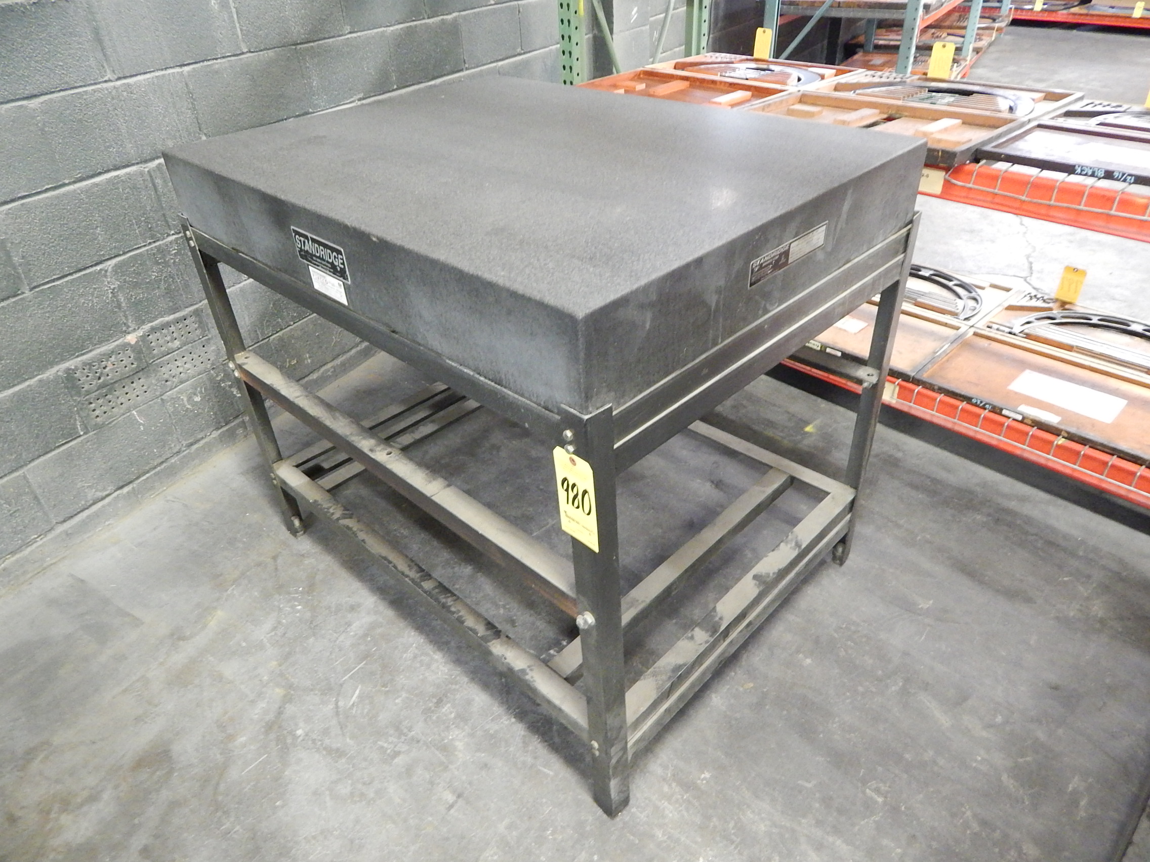 Standridge Granite Surface Plate, 36 In. X 48 In. X 6 In., with Stand