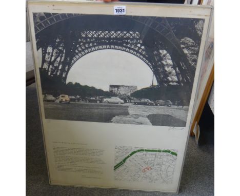 Christo (b.1935), Project for the wrapping of the Ecole Militaire, print, signed and numbered 247/300, 66cm x 49cm.