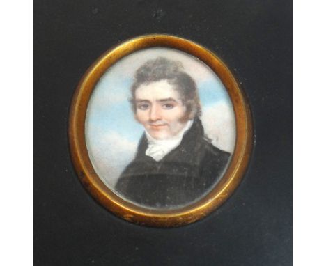 Early 19th Century British school in the manner of Henry Jacob Burch Junior, Portrait miniature of Thomas Black***, depicted 