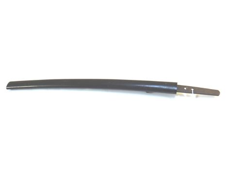 A Japanese wakizashi blade, curved single edged blade, 56cm, blade with some opening of grain and corrosion, edge chips, sign