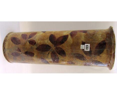 A Royal Doulton saltglaze stoneware stick stand decorated in the 'Autumn Leaves' pattern, impressed marks to the base, 56cm h