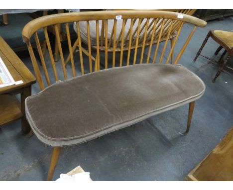 ERCOL STYLE LIGHT OAK SALON SETTEE