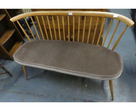 ERCOL STYLE LIGHT OAK SALON SETTEE 