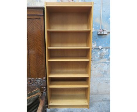 SET OF MODERN MODUS LIGHT OAK OPEN BOOKSHELVES 