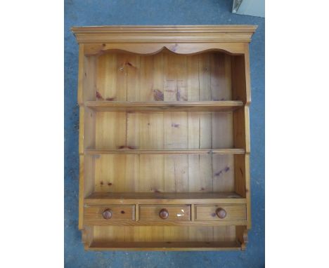 PINE WALL MOUNTING SPICE RACK 