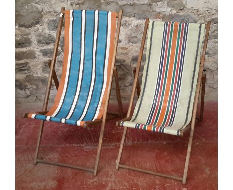 2 vintage sun loungers 