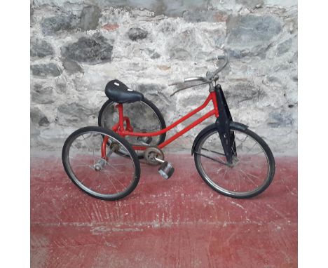 Vintage child's trike in red