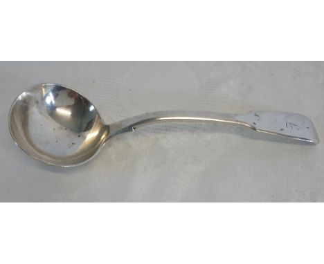 A Victorian London silver ladle by Joseph & Albert Savory, dated 1838. 17cm in length