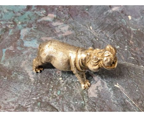 A miniature silver hippopotamus, 4cm wide, London 1988 