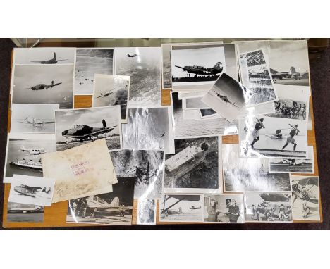 Militaria &amp; Photography - press photographs including Console Liberator 'dropping twelve 1,000 Ib bombs, Bristol Bombay d